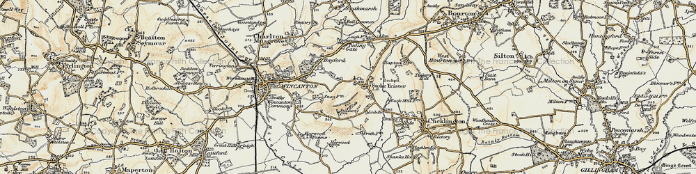 Old map of Stoke Trister in 1897-1899