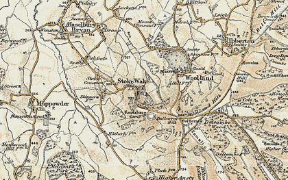 Old map of Bulbarrow Hill in 1897-1909