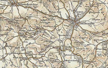 Old map of Stoke Water in 1898-1899