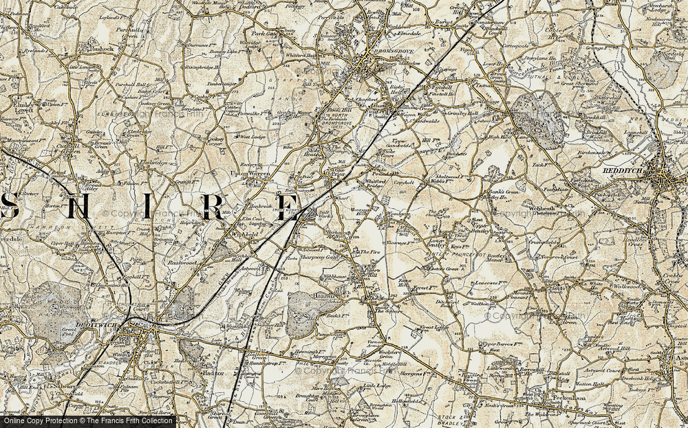 Old Map of Historic Map covering Stoke Works in 1901-1902