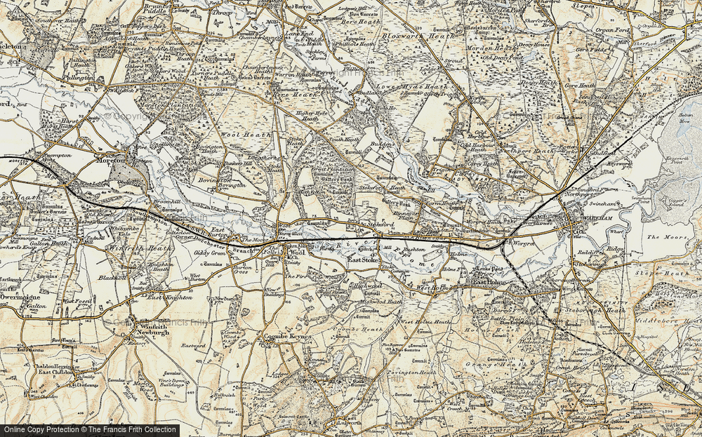 Old Map of Historic Map covering Hethfelton in 1899-1909
