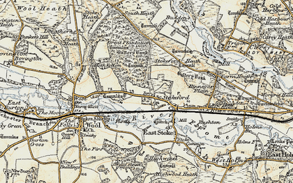 Old map of Stokeford in 1899-1909