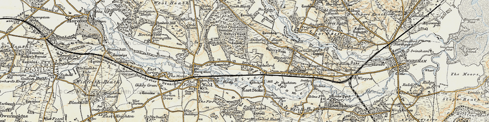Old map of Stokeford in 1899-1909