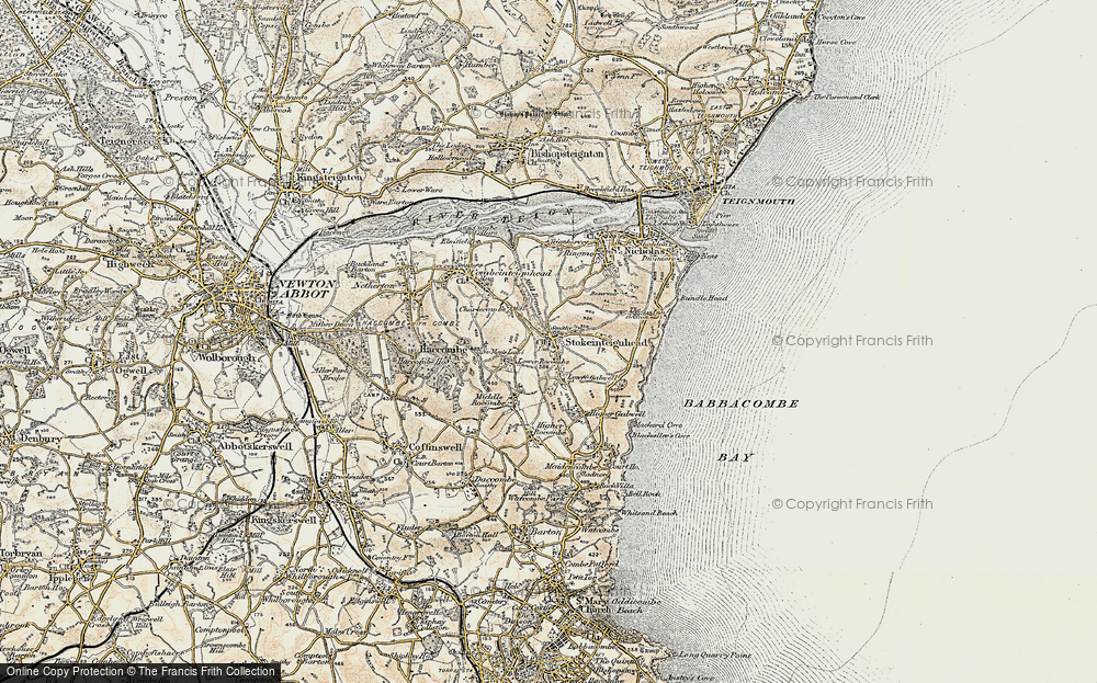 Old Map of Stokeinteignhead, 1899 in 1899