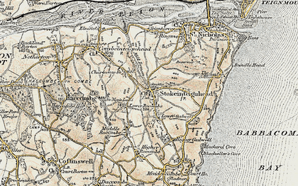 Old map of Stokeinteignhead in 1899
