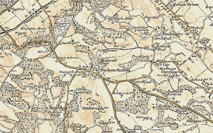 Old map of Stokenchurch in 1897-1898
