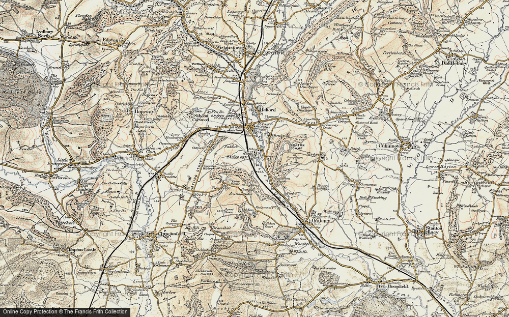 Old Map of Stokesay, 1901-1903 in 1901-1903