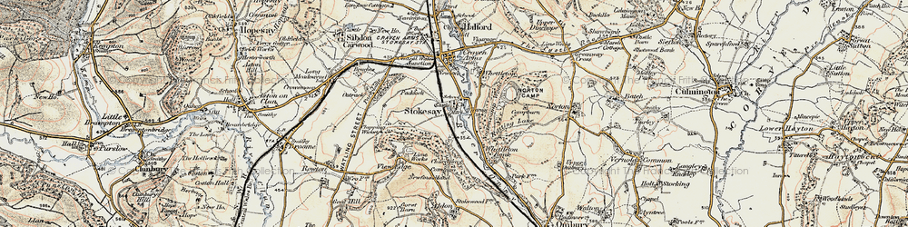 Old map of Stokesay in 1901-1903