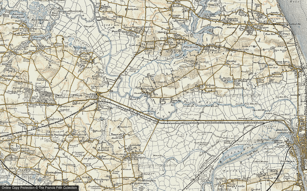 Old Map of Stokesby, 1901-1902 in 1901-1902