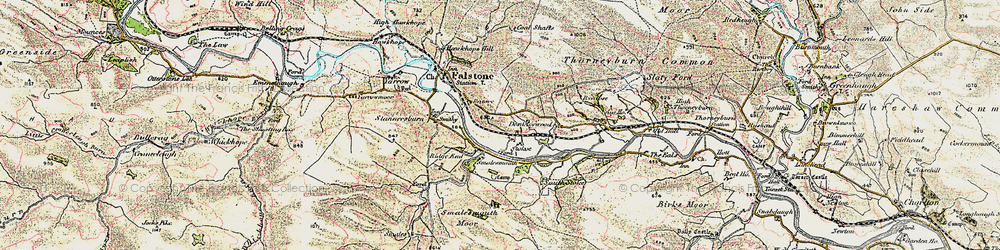 Old map of Stokoe in 1901-1904