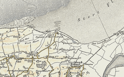 Old map of Stolford in 1898-1900