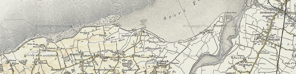 Old map of Stolford in 1898-1900