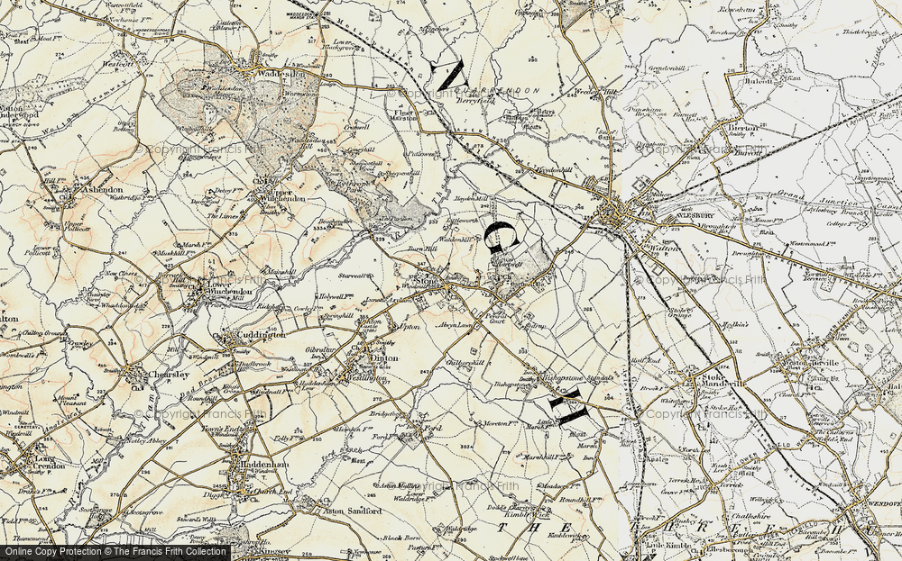 Old Map of Historic Map covering Eythrope in 1898