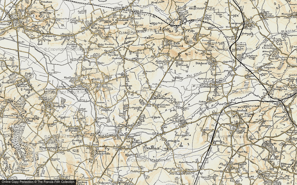 Old Map of Stone, 1899 in 1899