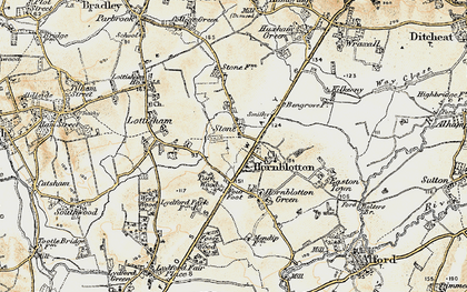 Old map of Stone in 1899