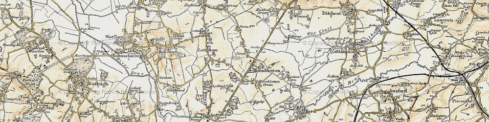 Old map of Stone in 1899