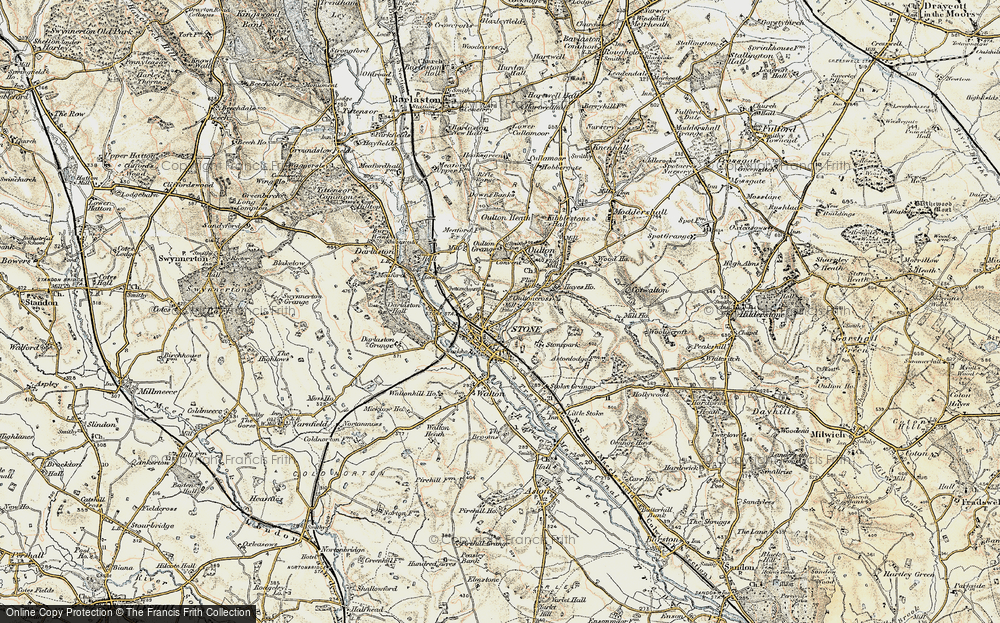 Old Map of Stone, 1902 in 1902