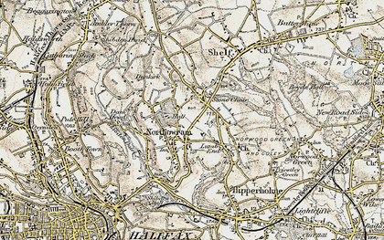 Old map of Stone Chair in 1903
