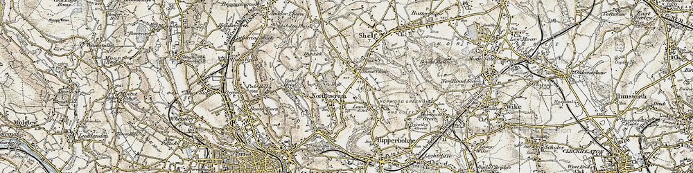 Old map of Stone Chair in 1903