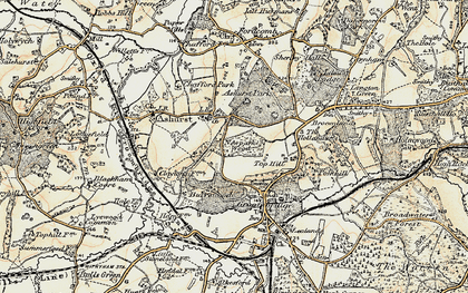 Old map of Stone Cross in 1897-1898