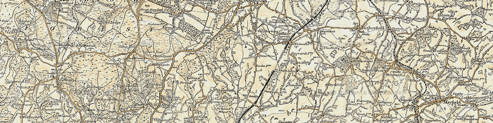 Old map of Stone Cross in 1898