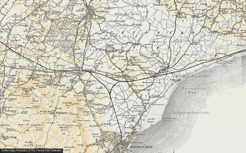 Old Map of Stone Cross, 1898 in 1898