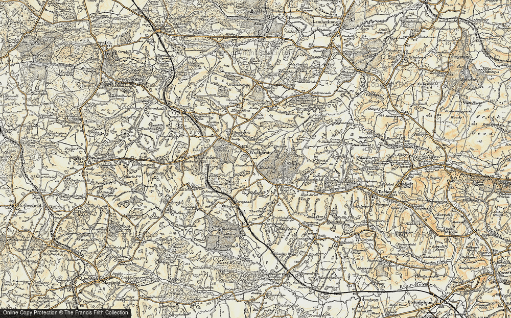 Old Map of Historic Map covering Moseham in 1898