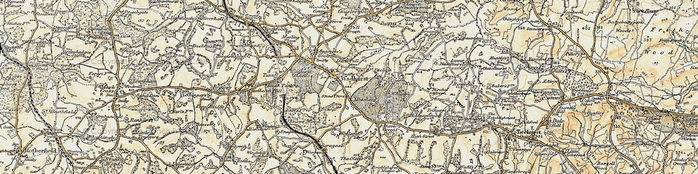 Old map of Moseham in 1898