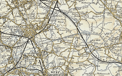 Old map of Stone Cross in 1902