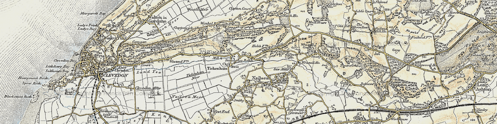 Old map of Lime Breach Wood in 1899