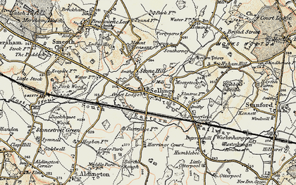 Old map of Apple Barn in 1898