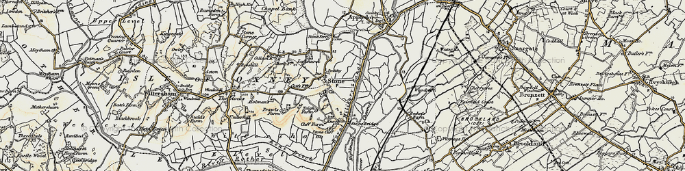 Old map of Stone in Oxney in 1898