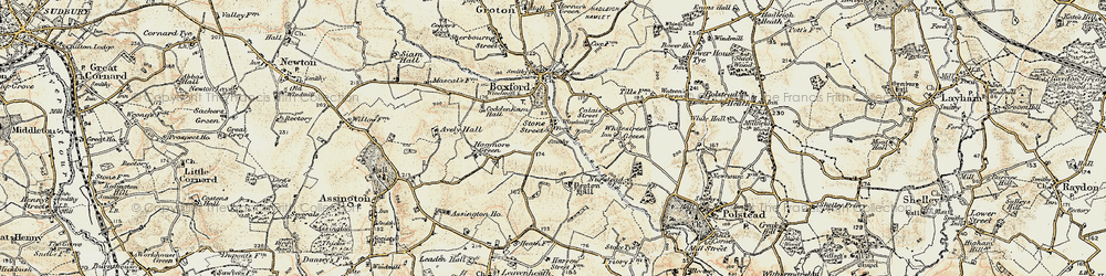 Old map of Stone Street in 1898-1901