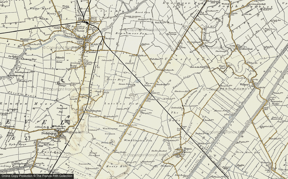 Old Map of Historic Map covering Boot's Br in 1901