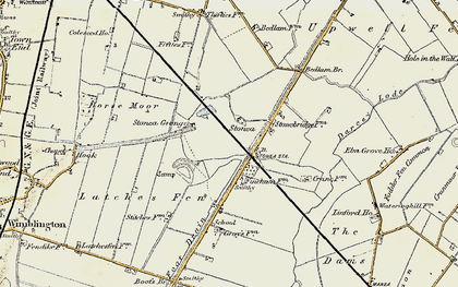 Old map of Stonea in 1901