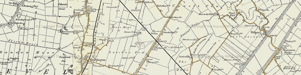 Old map of Boot's Br in 1901