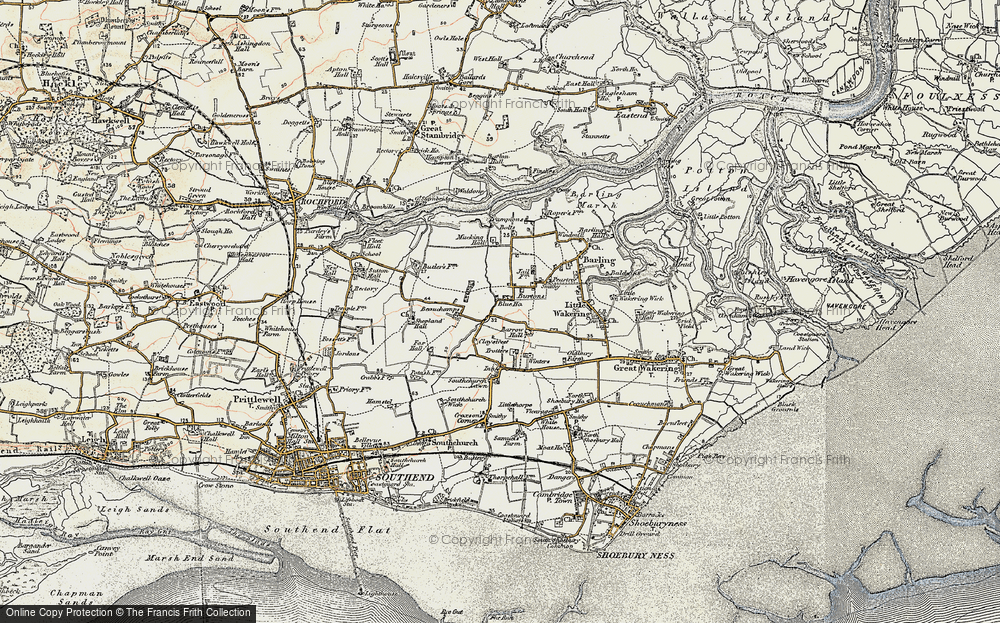 Old Map of Historic Map covering Alleyn Court Preparatory School in 1898