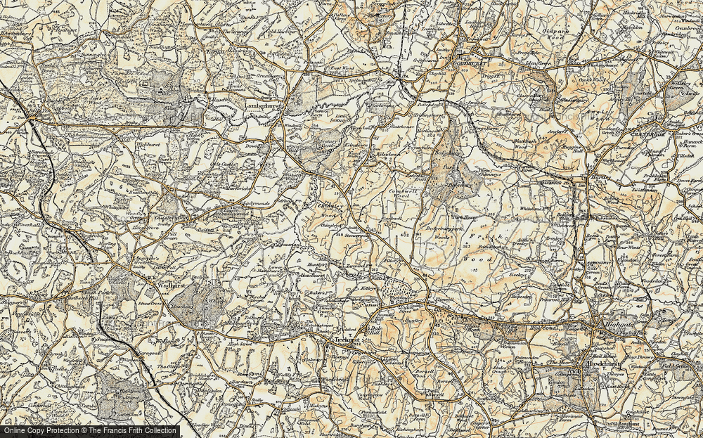 Old Map of Stonecrouch, 1898 in 1898