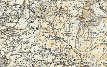 Old map of Stonecrouch in 1898