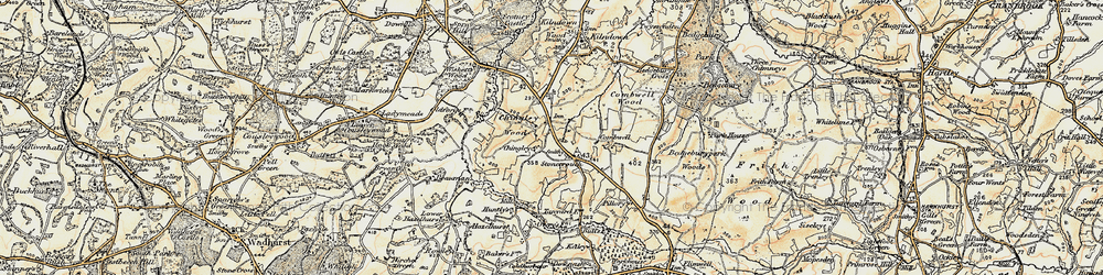 Old map of Stonecrouch in 1898