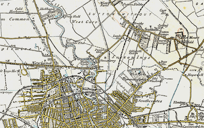 Old map of Stoneferry in 1903-1908