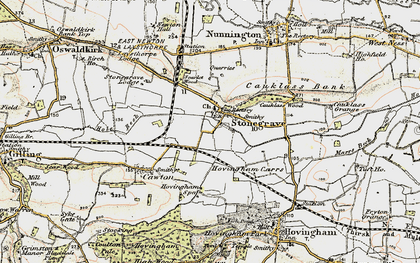 Old map of Stonegrave in 1903-1904