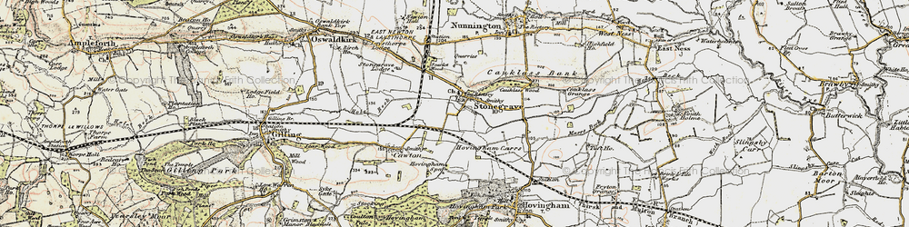 Old map of Stonegrave in 1903-1904