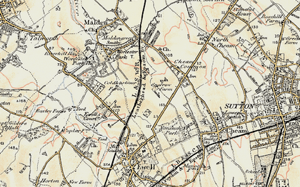 Old map of Stoneleigh in 1897-1909