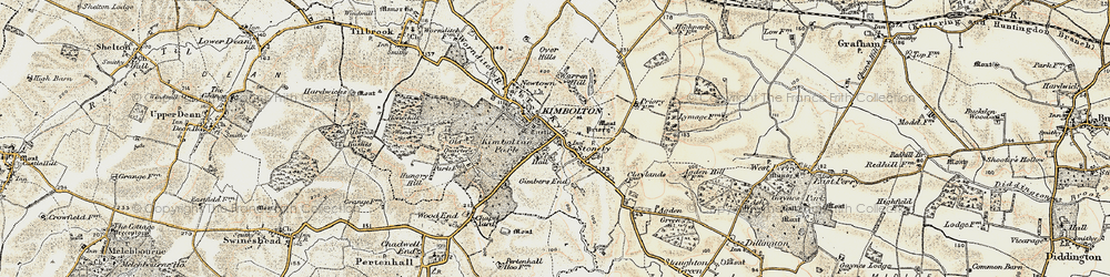Old map of Stonely in 1901