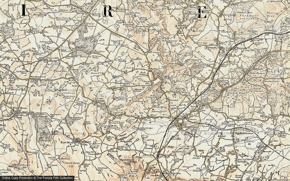 Old Map of Historic Map covering Broadhanger in 1897-1900