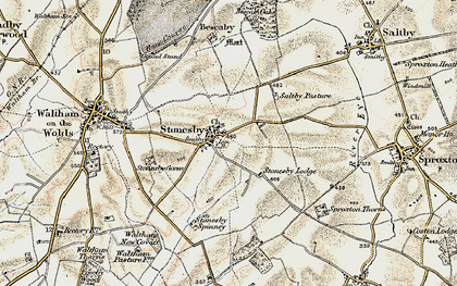 Old map of Stonesby in 1901-1903