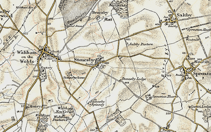 Old map of Stonesby Spinney in 1901-1903