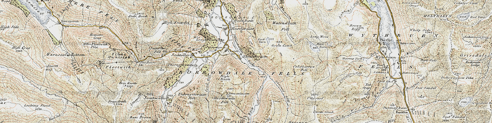 Old map of White Crag in 1903-1904