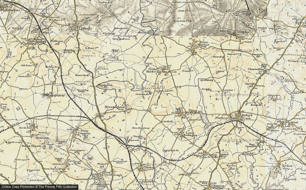 Old Map of Stoneton, 1898-1902 in 1898-1902